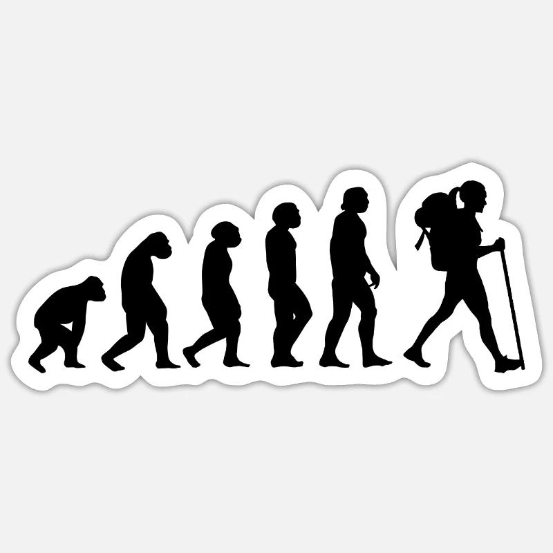 Evolution and Migration - (2) - Sticker size S (10 x 10 cm) - white matte
