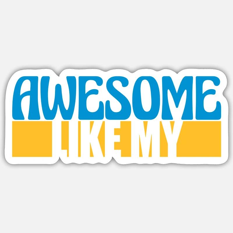 Template Vorlage Awesome Like Sticker Größe S (10 x 10 cm)