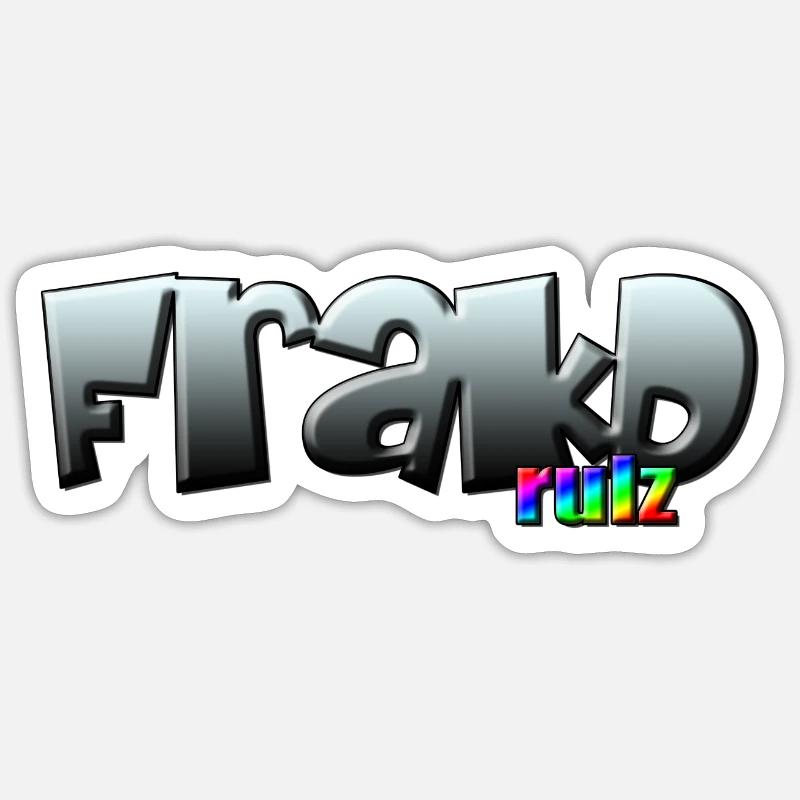 FrakD - Sticker size S (10 x 10 cm) - white matte