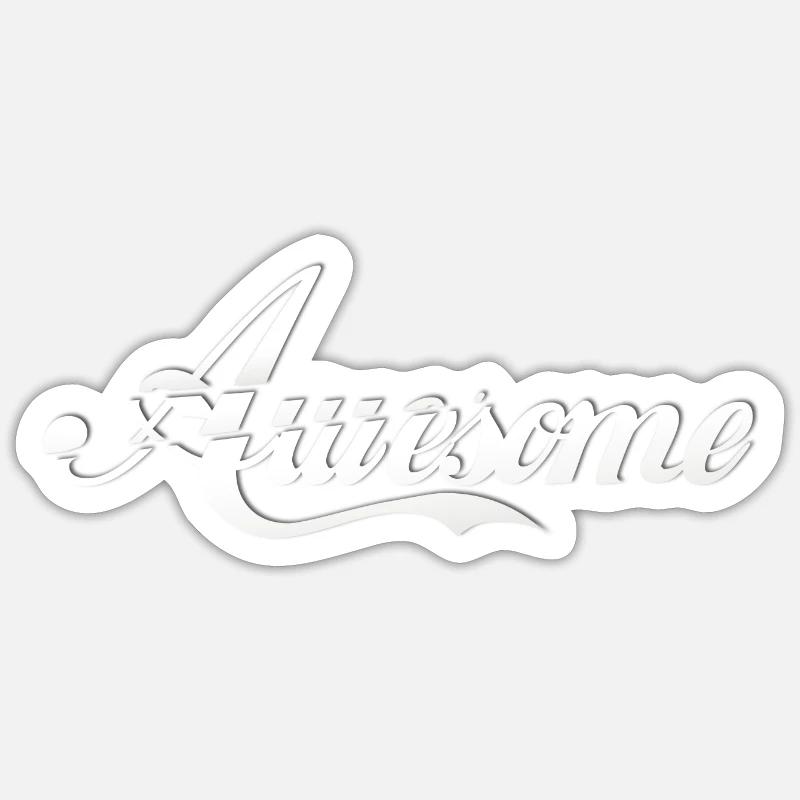 awesome white - Sticker size S (10 x 10 cm) - white matte