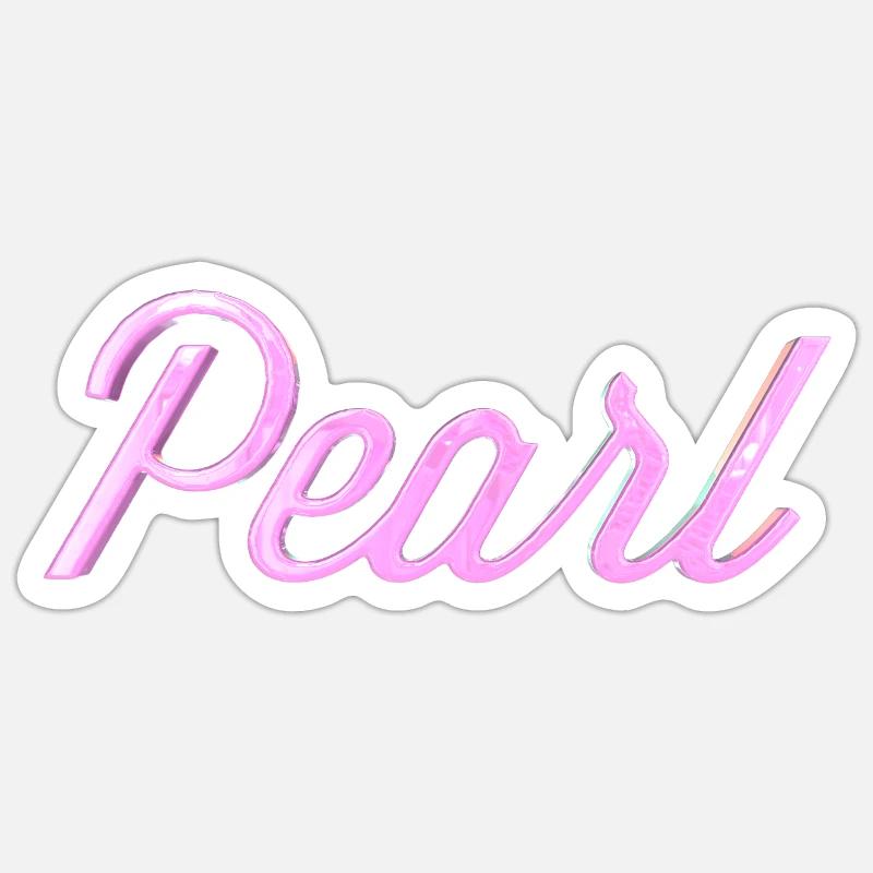 Pearl Stylized Text Sticker size S (10 x 10 cm)