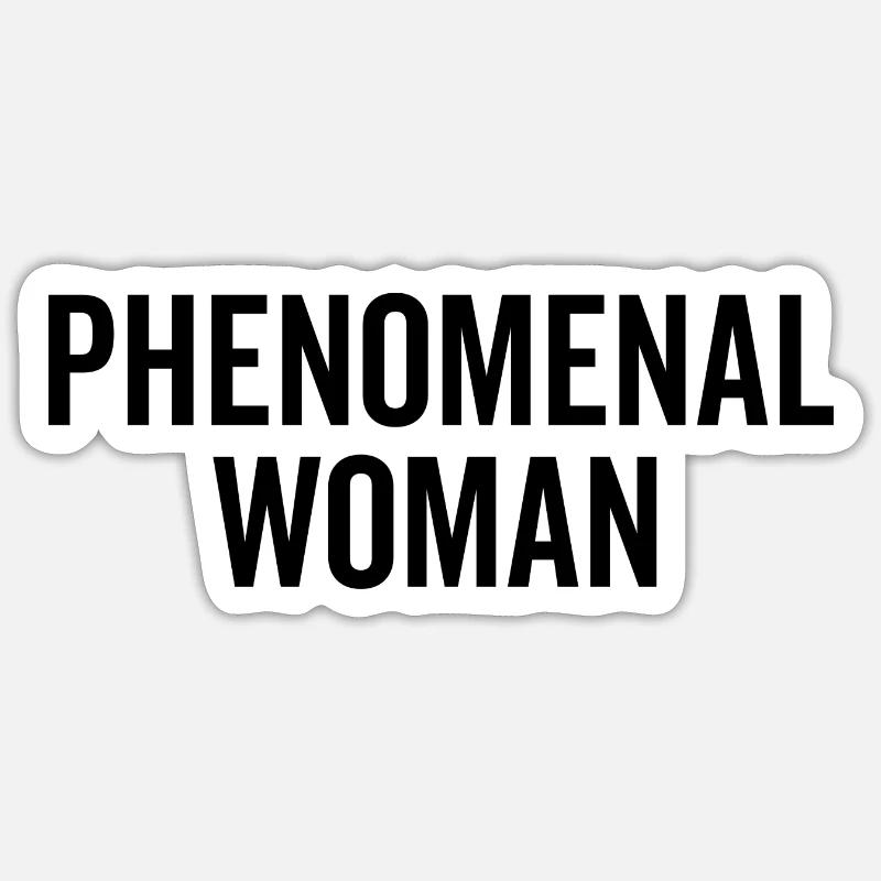 Phänomenale Frau - Sticker Größe S (10 x 10 cm) - Mattweiß
