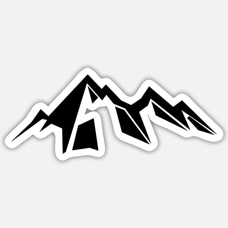 Mountains Mountain Mountains 15 - Sticker size S (10 x 10 cm) - white matte