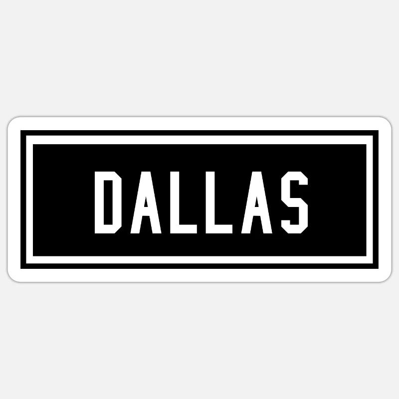 Dallas - Sticker taille S (10 x 10 cm) - blanc mat