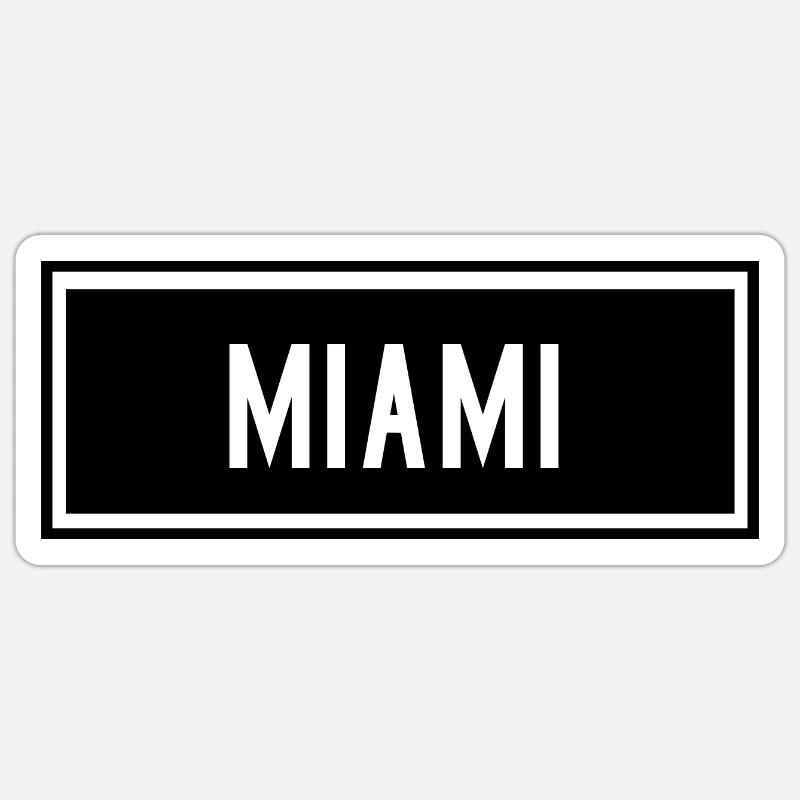 Miami - Sticker taille S (10 x 10 cm) - blanc mat