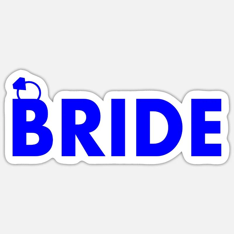 Bride - Sticker taille S (10 x 10 cm) - blanc mat