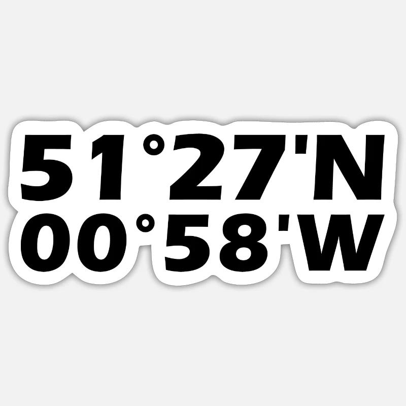 Coordonnées de lecture - Sticker taille S (10 x 10 cm) - blanc mat