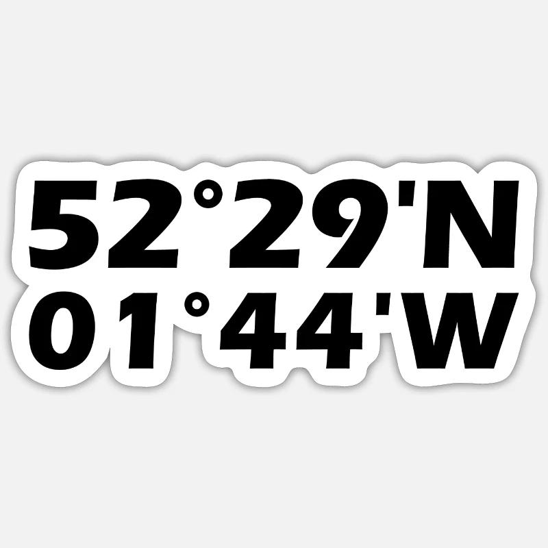 Birmingham Coordinates Sticker size S (10 x 10 cm)