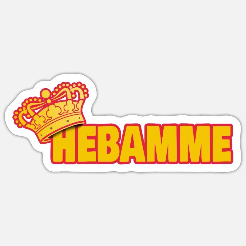 Hebamme - Sticker Größe S (10 x 10 cm) - Mattweiß