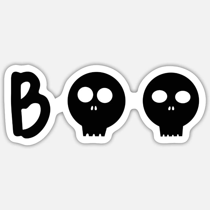 Hou - Sticker taille S (10 x 10 cm) - blanc mat