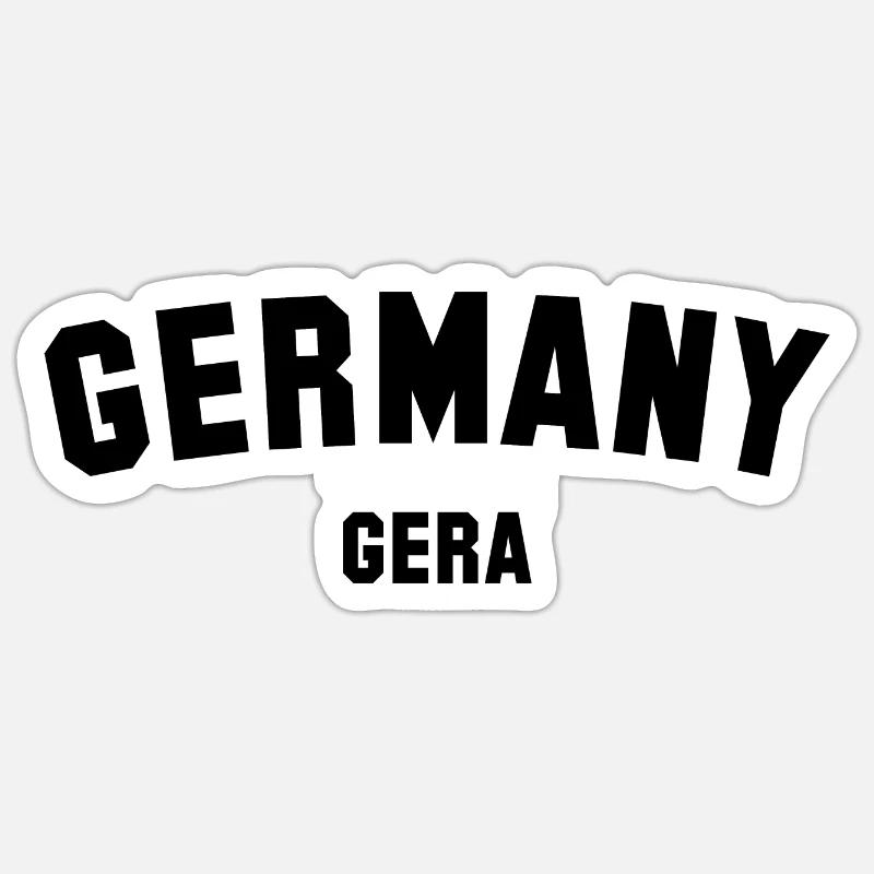 GERA - Sticker taille S (10 x 10 cm) - blanc mat