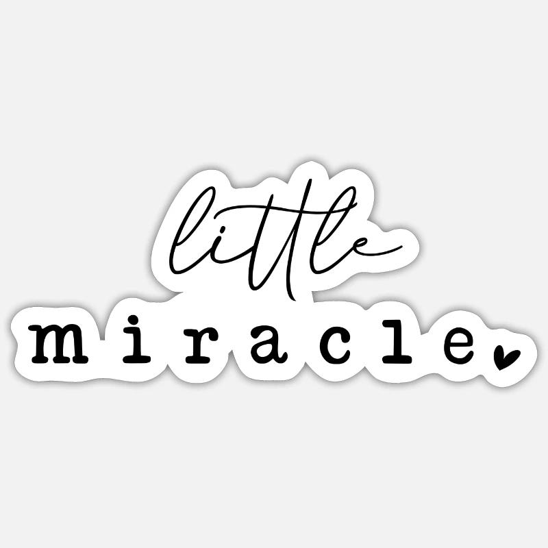 Kleines Wunder - Sticker Größe S (10 x 10 cm) - Mattweiß