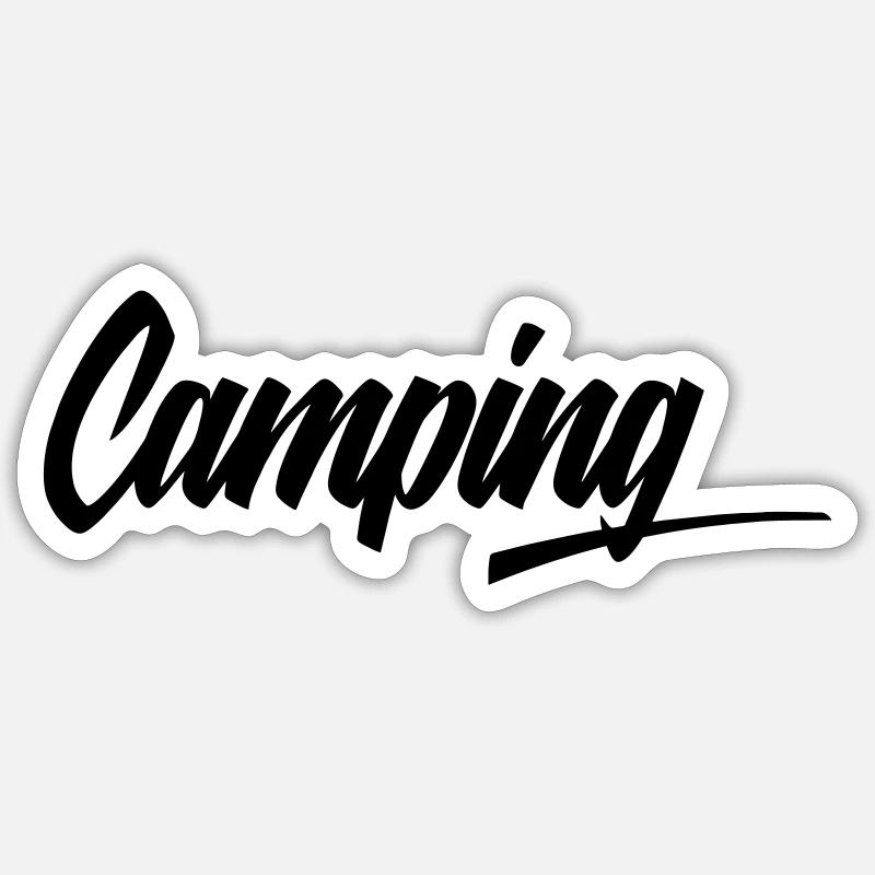 Camping Team - Sticker Größe S (10 x 10 cm) - Mattweiß