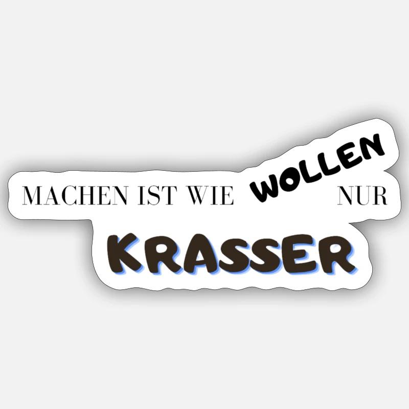 Machen!!! - Sticker Größe S (10 x 10 cm) - Mattweiß