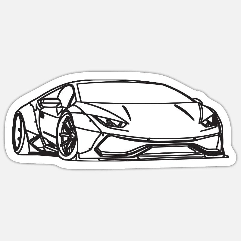 Auto - Sticker Größe S (10 x 10 cm) - Mattweiß