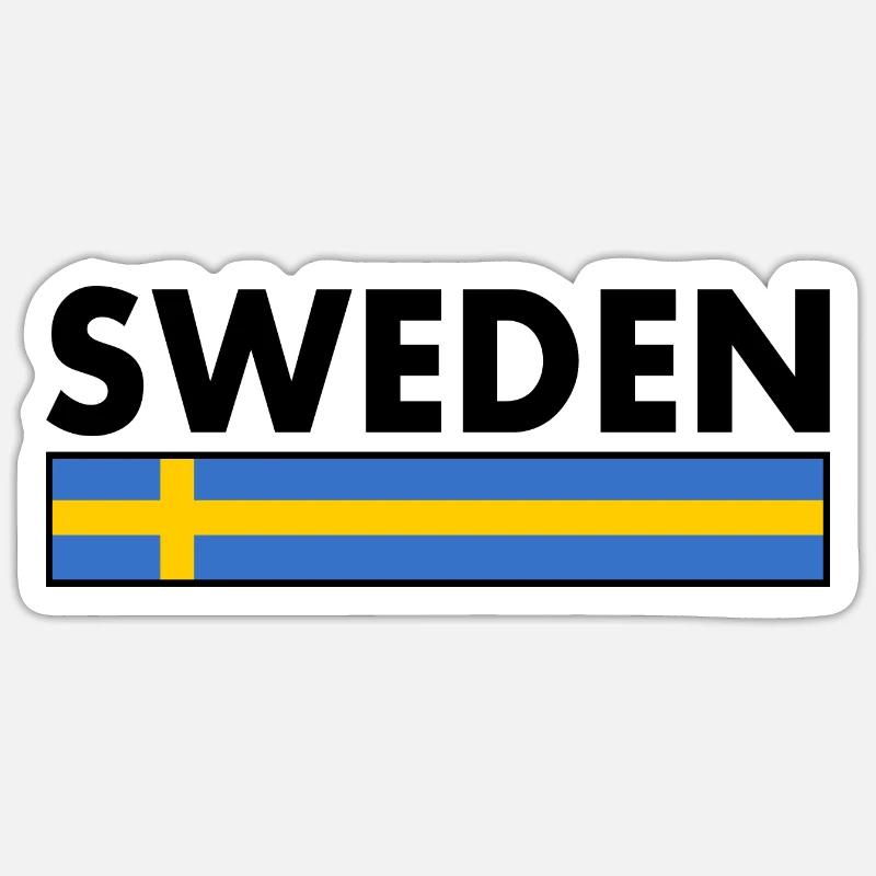 Sweden - Sticker size S (10 x 10 cm) - white matte
