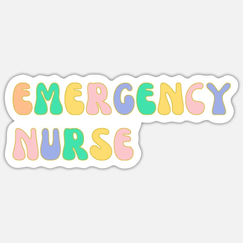 Notfall-Krankenschwester - Sticker Größe S (10 x 10 cm) - Mattweiß