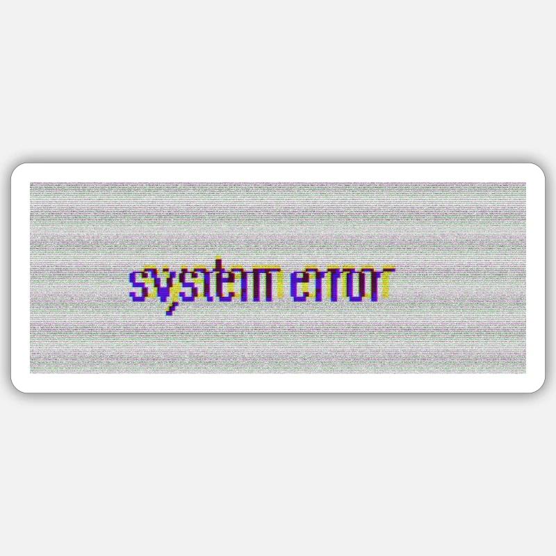 system error - Sticker size S (10 x 10 cm) - white matte