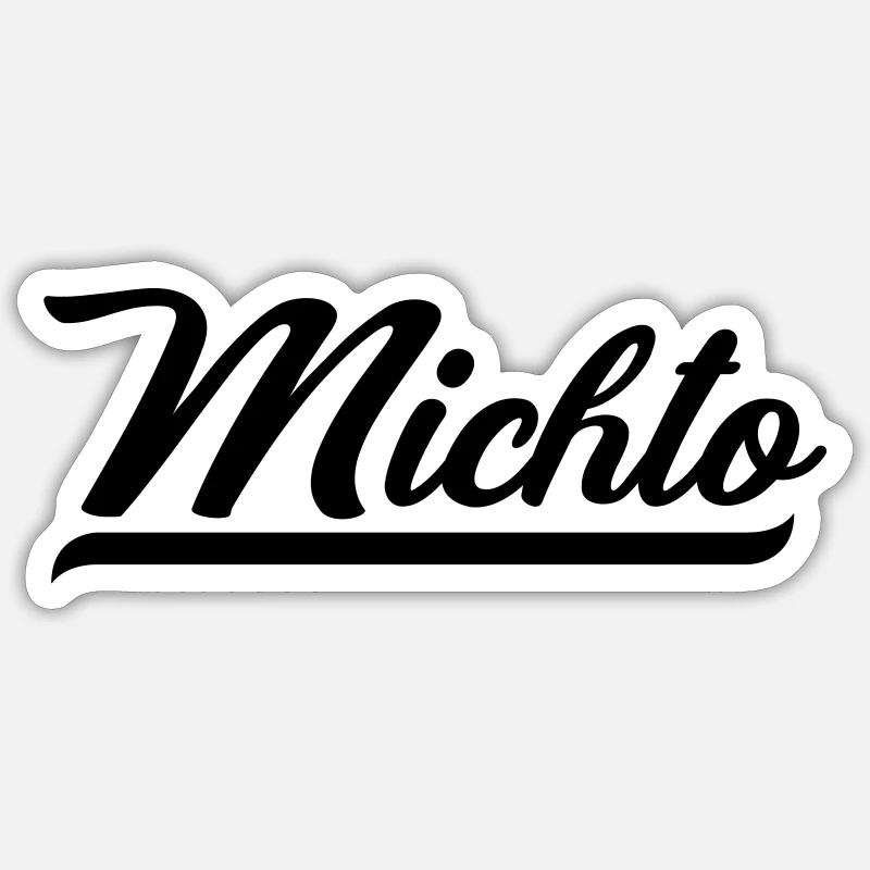 Michto - Sticker taille S (10 x 10 cm) - blanc mat