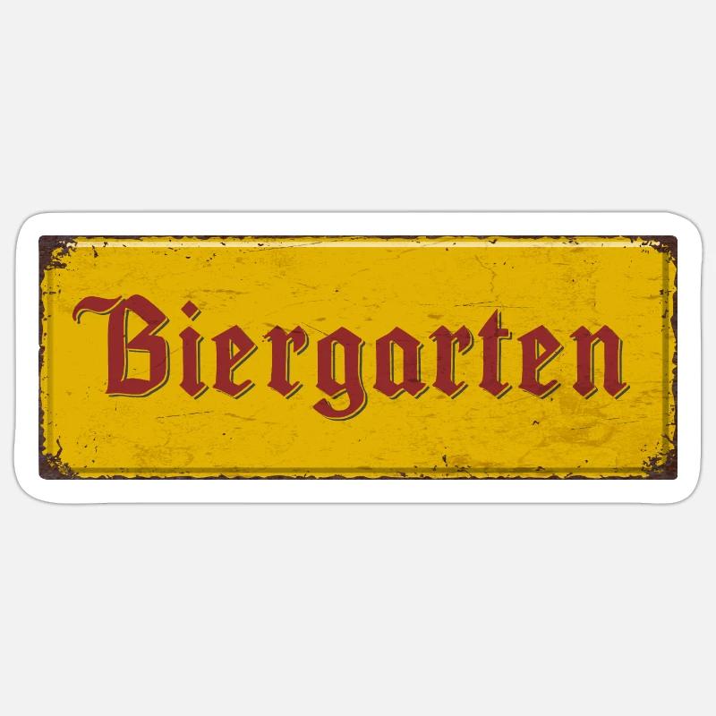 Biergarten Sticker Größe S (10 x 10 cm)