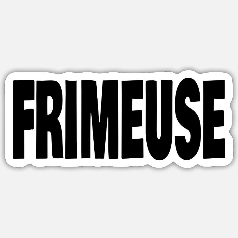 frimeuse - Sticker taille S (10 x 10 cm) - blanc mat