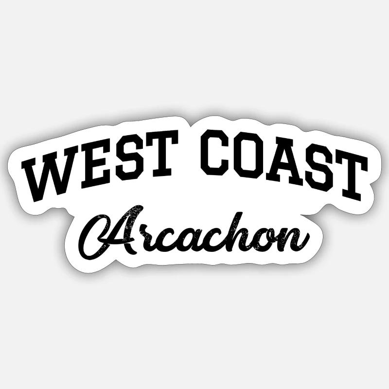 WEST COAST Arcachon - Sticker size S (10 x 10 cm) - white matte