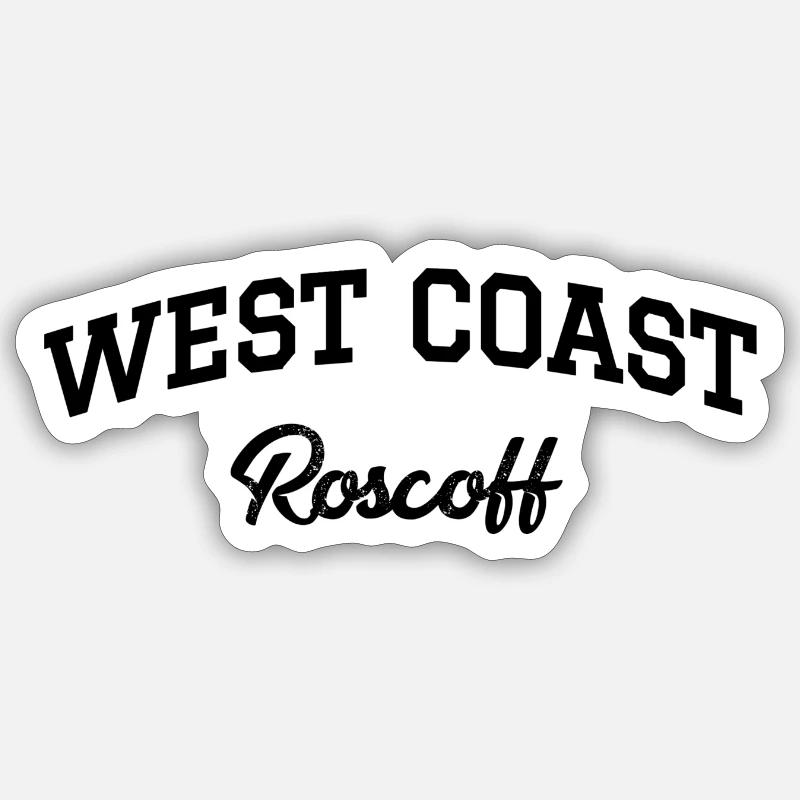 WEST COAST Roscoff - Sticker size S (10 x 10 cm) - white matte