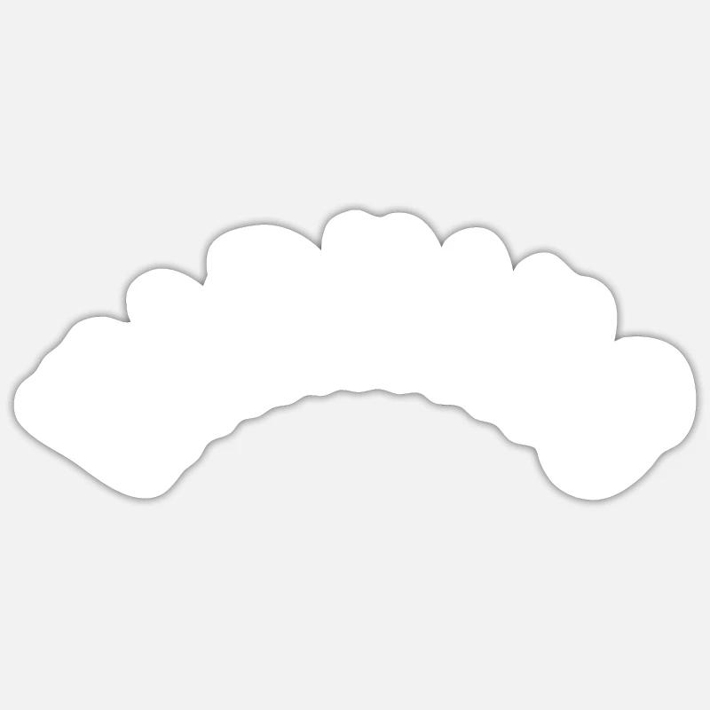 Avertissement - Sticker taille S (10 x 10 cm) - blanc mat