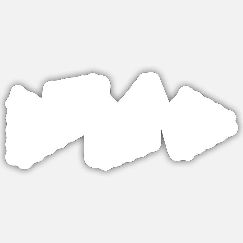 triangular shapes crosses - Sticker size S (10 x 10 cm) - white matte