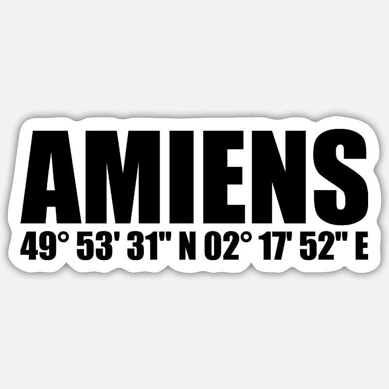 Amiens Coordinates Sticker size S (10 x 10 cm)
