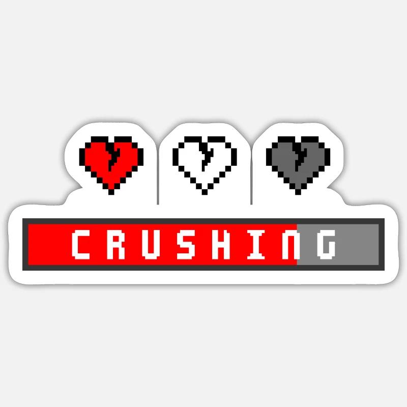 Crushing - Sticker size S (10 x 10 cm) - white matte