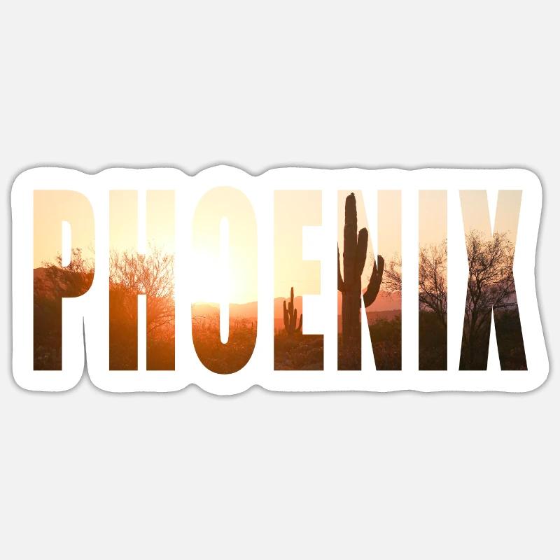 phoenix - Sticker Größe S (10 x 10 cm) - Mattweiß