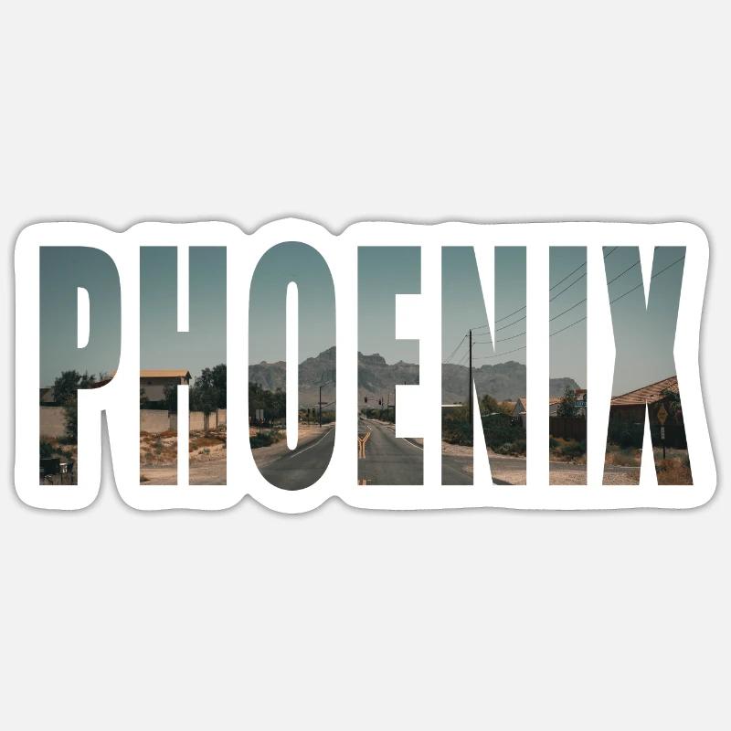 Phénix - Sticker taille S (10 x 10 cm) - blanc mat