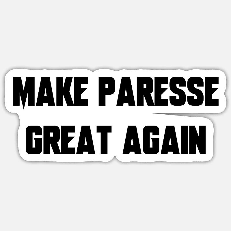 make paresse great again - Sticker taille S (10 x 10 cm) - blanc mat
