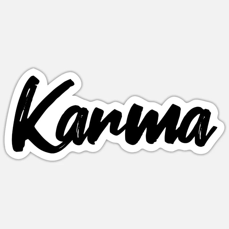 Karma - Sticker Größe S (10 x 10 cm) - Mattweiß