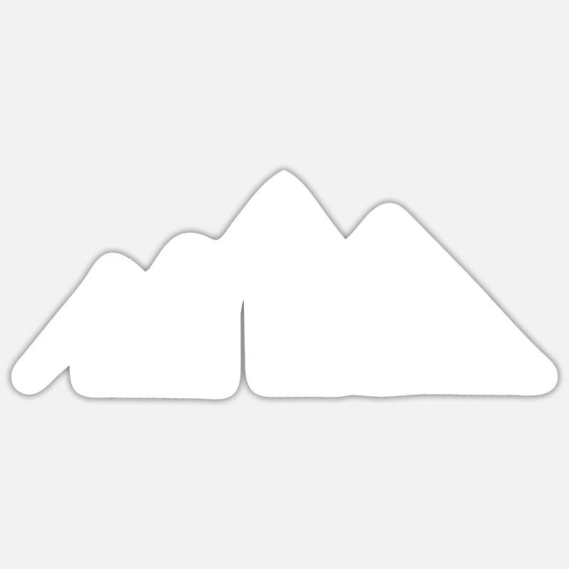 Mountain - (20) - Sticker size S (10 x 10 cm) - white matte