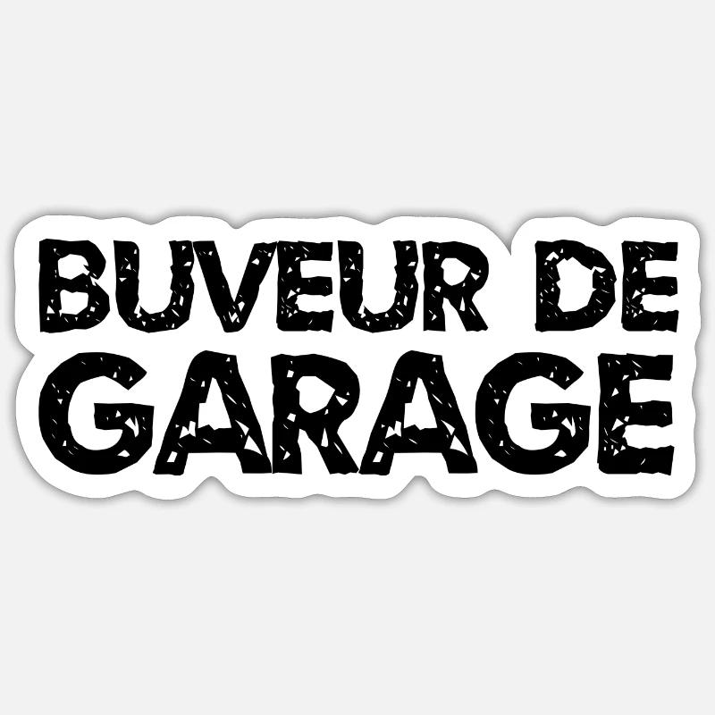 buveur de garage Sticker taille S (10 x 10 cm)