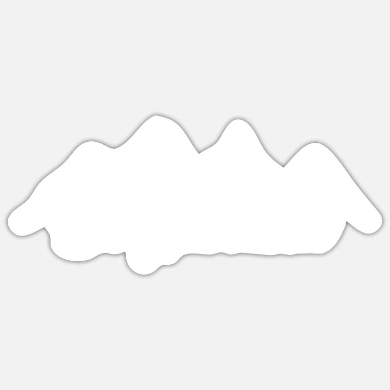 Bergnarrisch - (2) - Sticker taille S (10 x 10 cm) - blanc mat