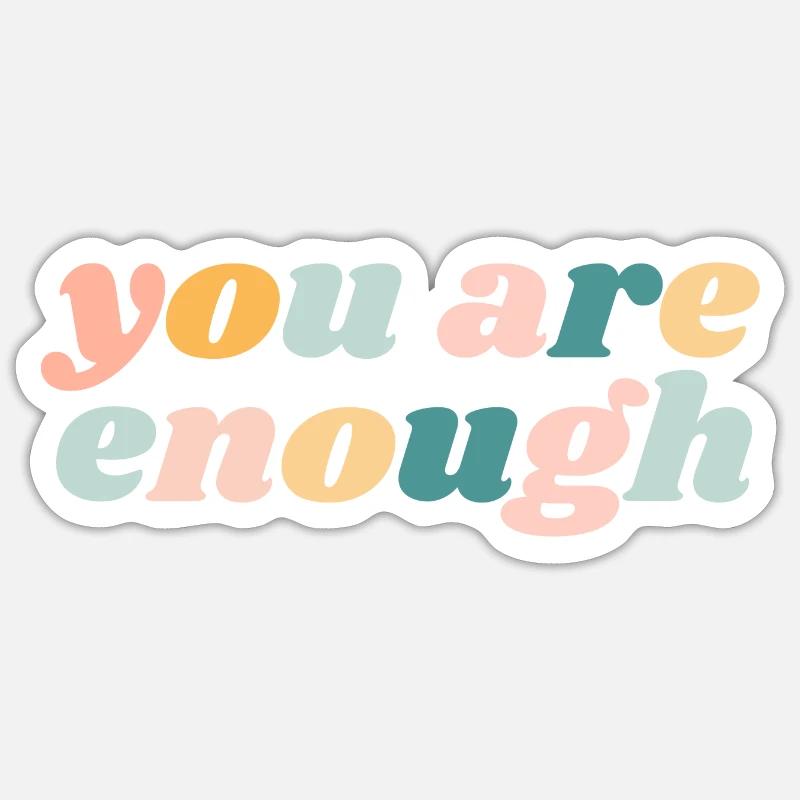Tu es suffisant - Christian - Sticker taille S (10 x 10 cm) - blanc mat