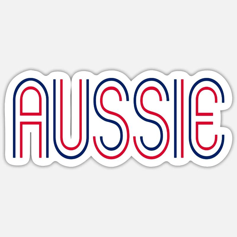 AUSSIE - Sticker size S (10 x 10 cm) - white matte