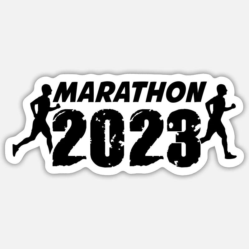 Marathon 2023 - Sticker Größe S (10 x 10 cm) - Mattweiß