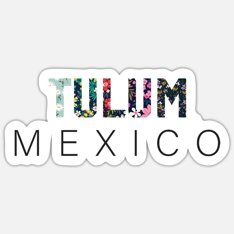 Tulum Mexico - Sticker size S (10 x 10 cm) - white matte