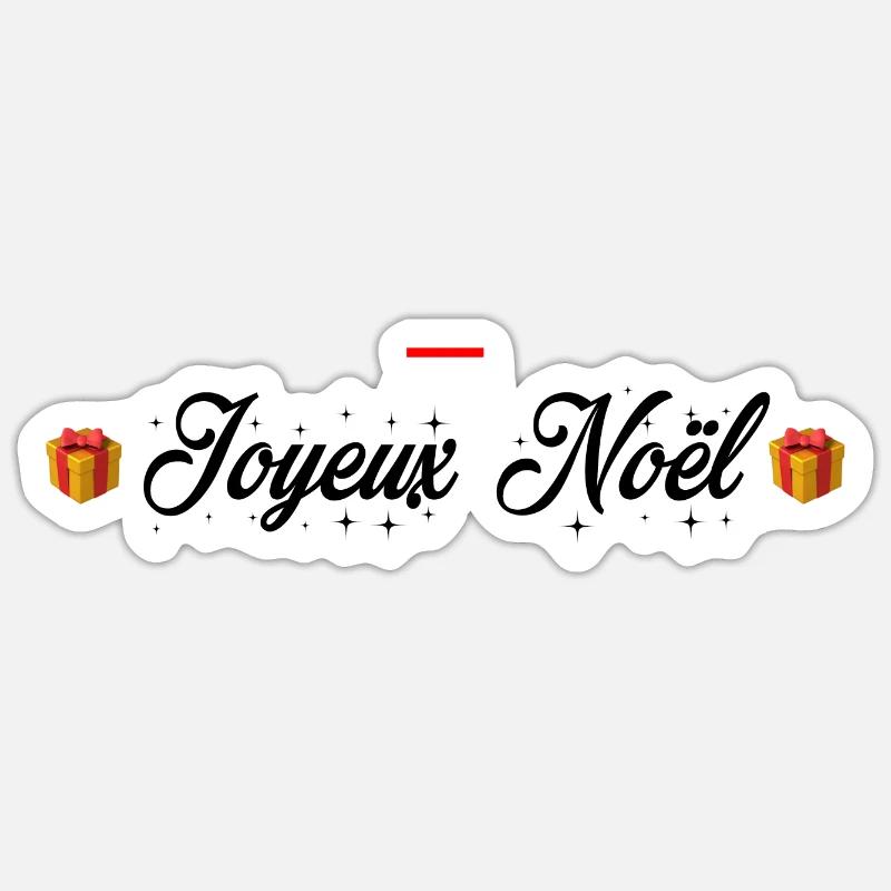 Joyeux Noël - Sticker taille S (10 x 10 cm) - blanc mat