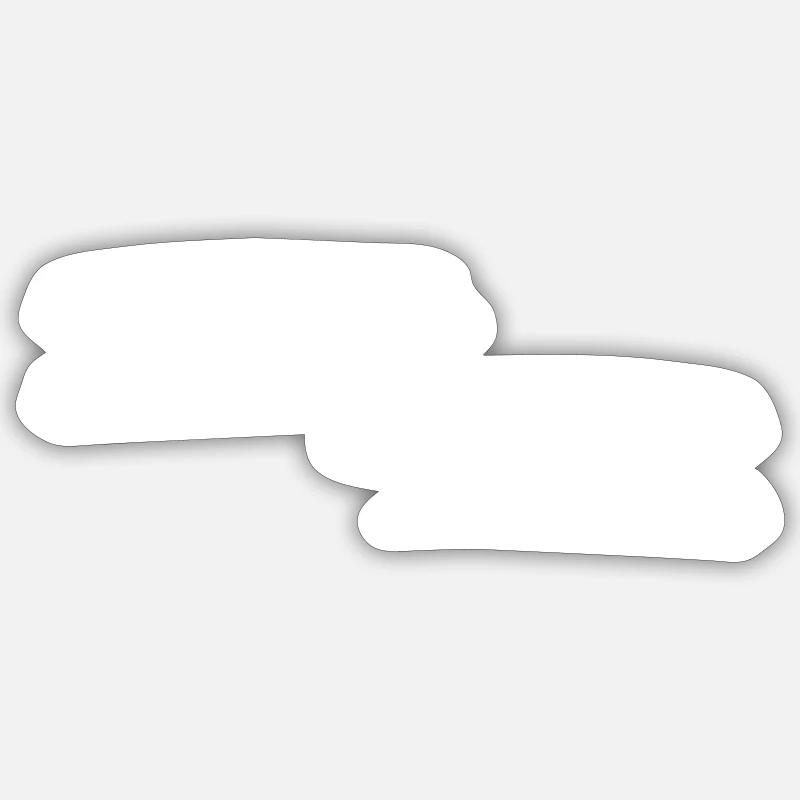 Tirets Lignes de tirets Ligne - Sticker taille S (10 x 10 cm) - blanc mat