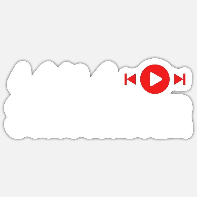 JE SUIS AUTEUR-COMPOSITEUR - Sticker taille S (10 x 10 cm) - blanc mat
