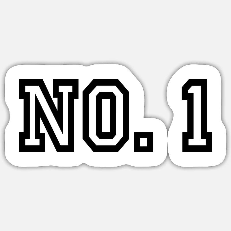 Numéro 1 - Sticker taille S (10 x 10 cm) - blanc mat