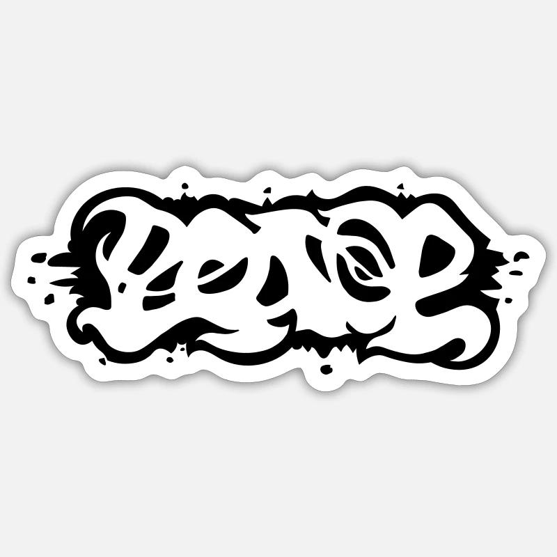 Peace - Sticker Größe S (10 x 10 cm) - Mattweiß