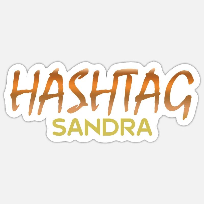 Sandra - Sticker taille S (10 x 10 cm) - blanc mat