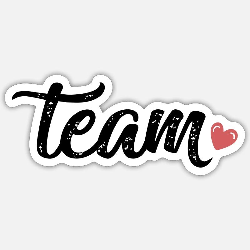 Team Herz Sticker size S (10 x 10 cm)