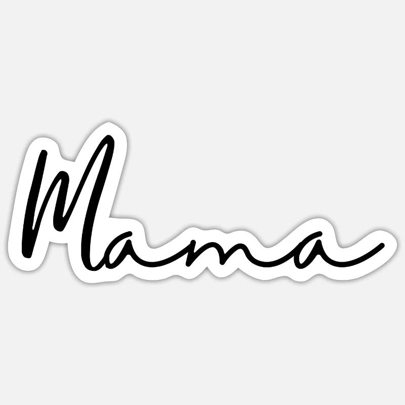 maman - Sticker taille S (10 x 10 cm) - blanc mat
